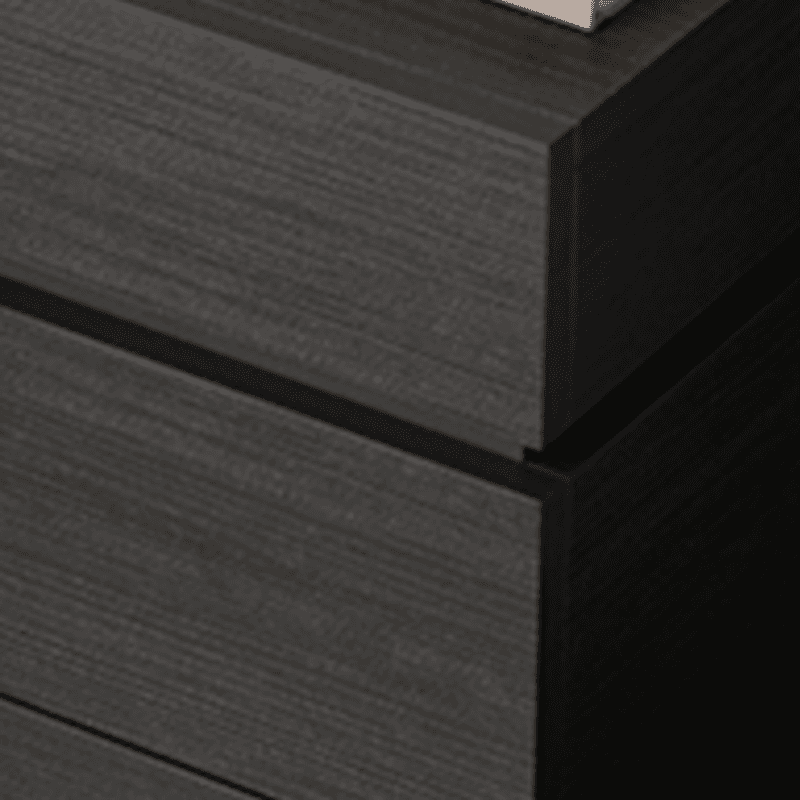 Organic Modern Nightstand With Drawer Organization with 3 Drawers and Real Wood Countertop - image 12
