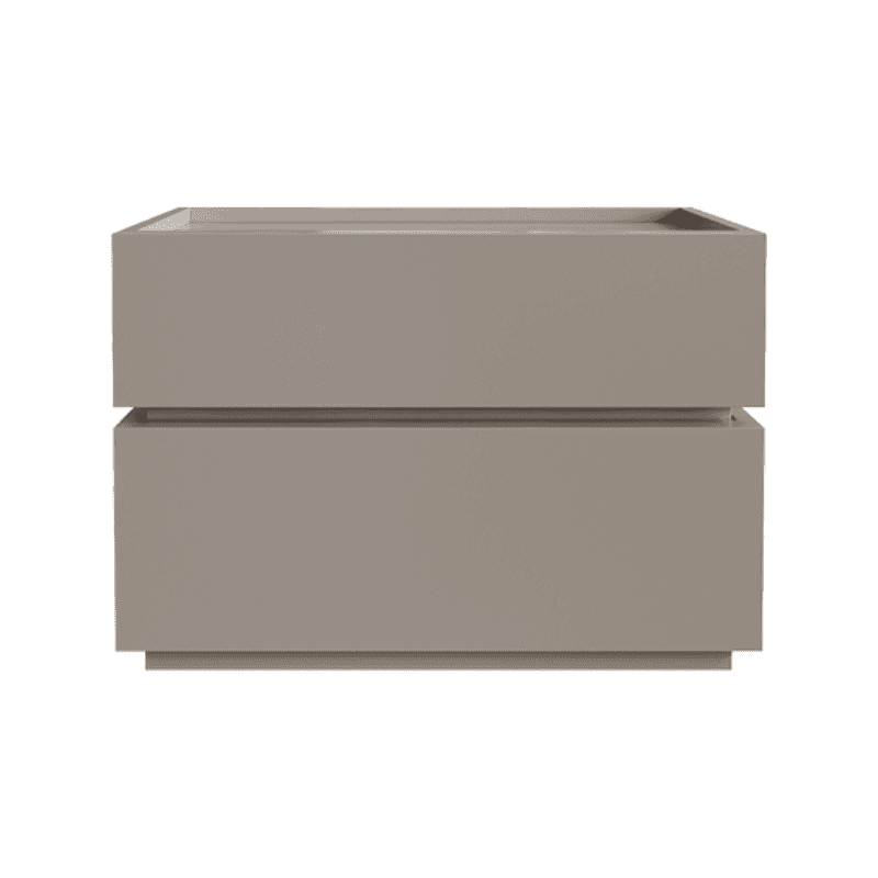 Organic Modern Nightstand With Drawer Organization Featuring 2 Drawers and Real Wood Countertop - image 5