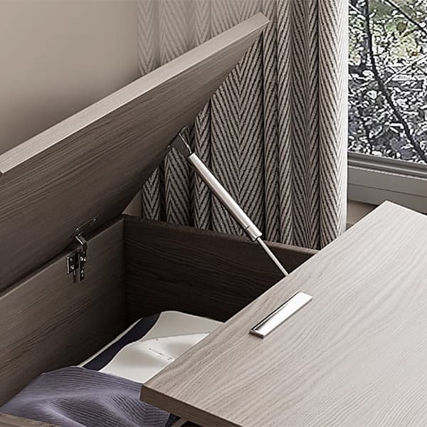 Brown Wood Lift Up Storage Bed with 3 Drawers and Solid Color Design - image 9
