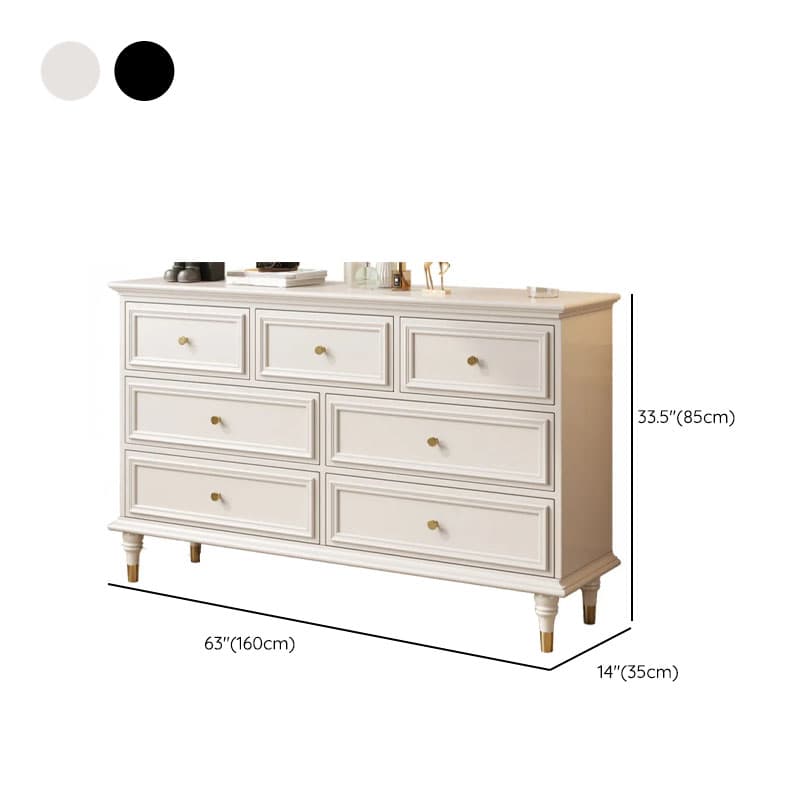 Trendy Natural Wood Console Dresser with 9/7/6 Drawers in Horizontal/Vertical Orientation - image 10