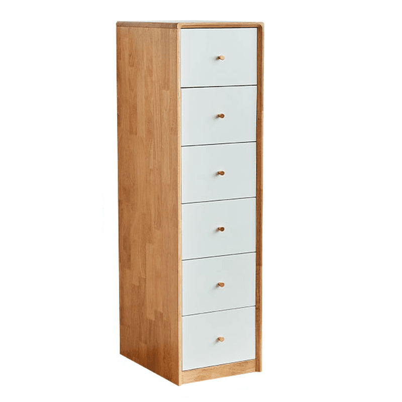 Minimalist Natural Wood Bachelor Chest with 6 Drawers, Vertical Orientation - image 16