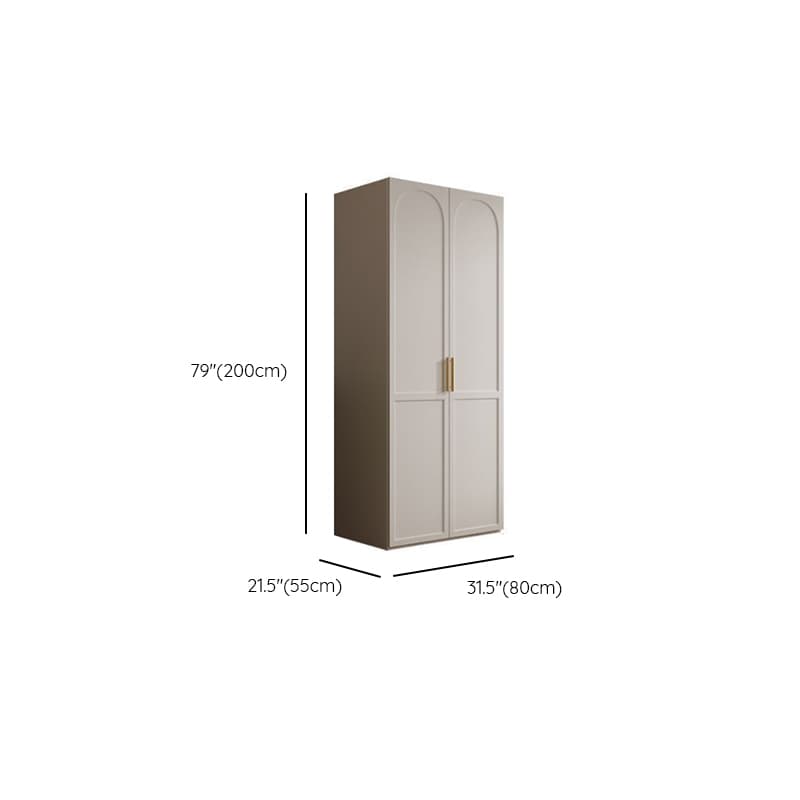 Chalk Minimalist Laminate Cabinet Armoire with 3-Drawer, Interior Shelves, and Clothing Rod - image 9