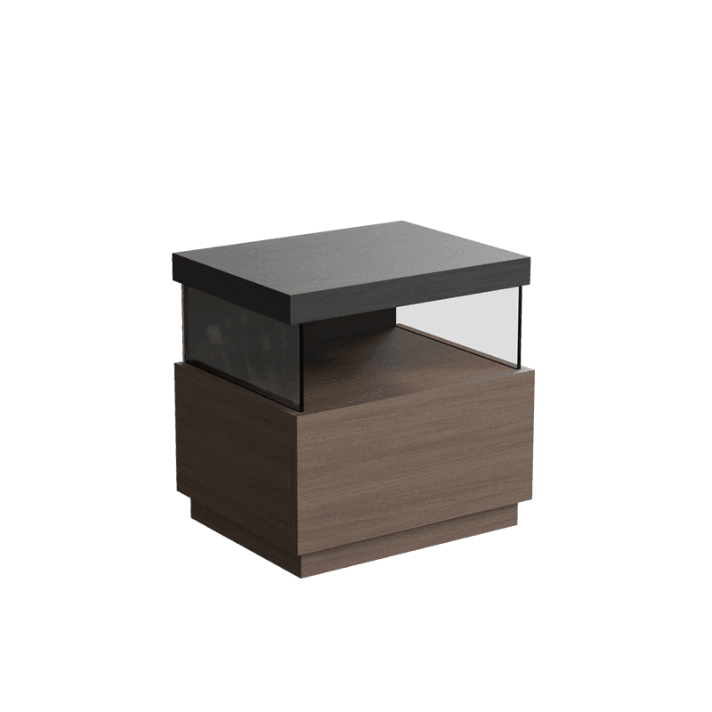 Organic Modern Nightstand With Drawer Organization with 1 Drawer and Real Wood Countertop - image 5