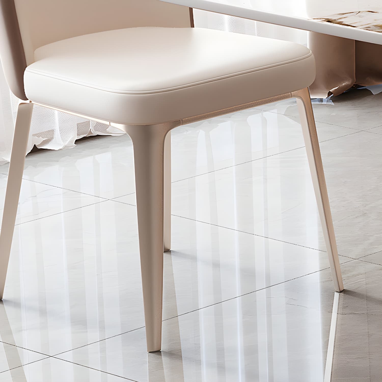 Modern Rectangle Dining Table Set 1/2/5/7 Pieces with Metal Base Kitchen Furniture Set - image 7