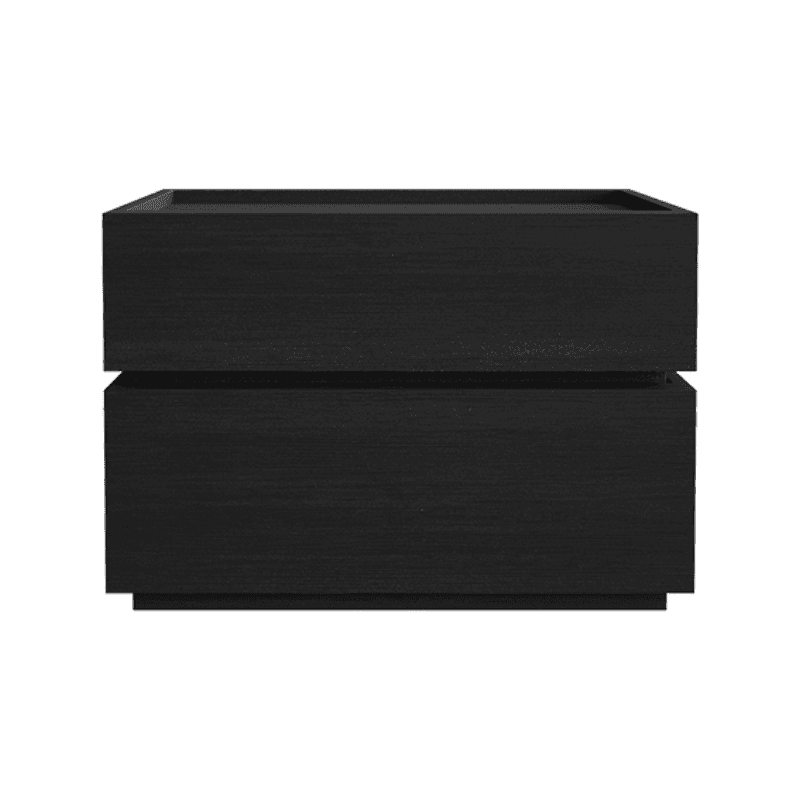 Organic Modern Nightstand With Drawer Organization Featuring 2 Drawers and Real Wood Countertop - image 4