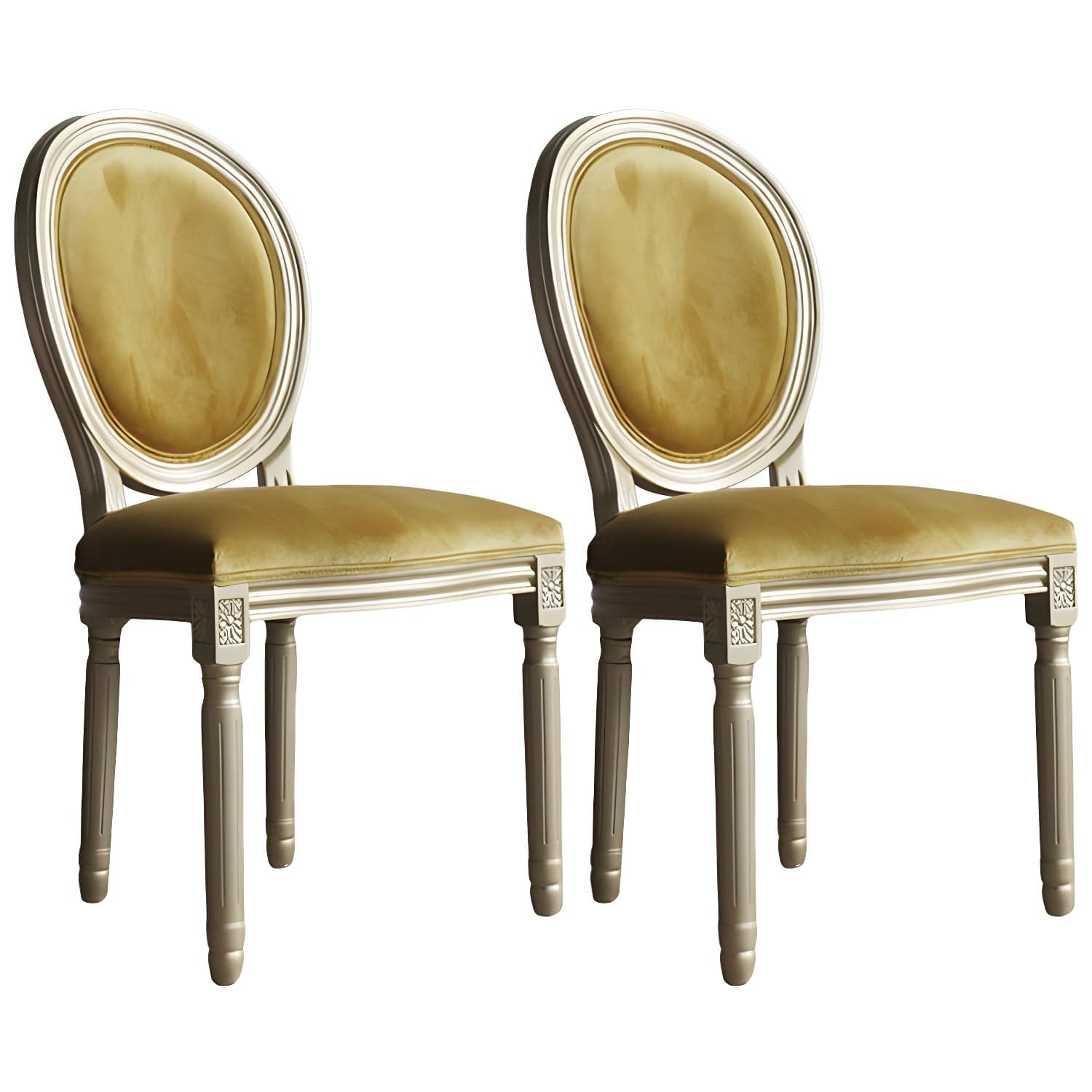 Traditional Velvet Dining Chair 38''H King Louis Back Side Chair with 4 Legs for Restaurant - image 6