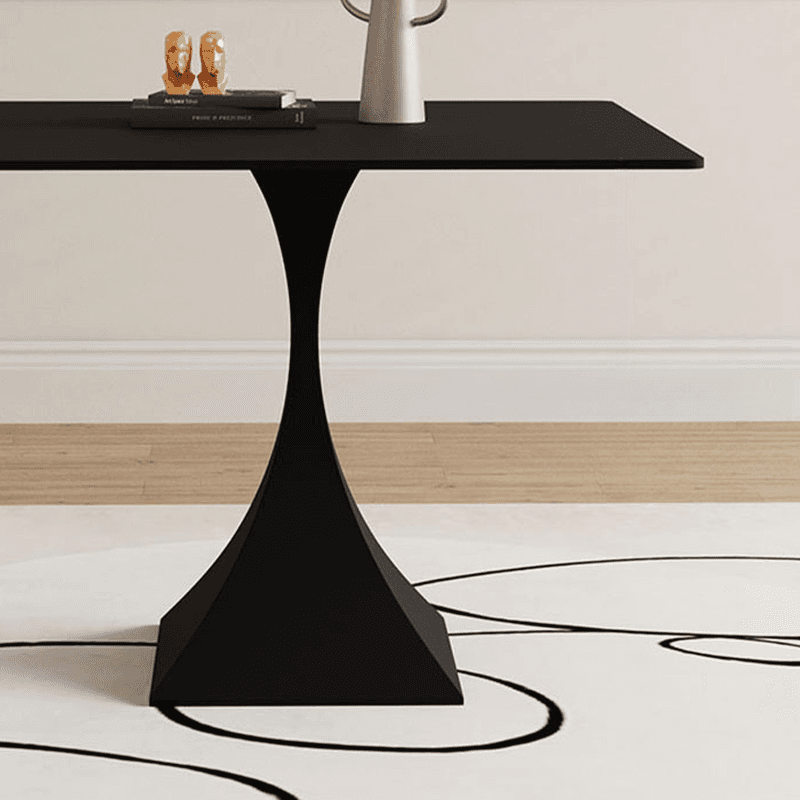 Square Stone Dining Table for 2, Scratch-proofed, Ink/Chalk Color, Fixed - image 9
