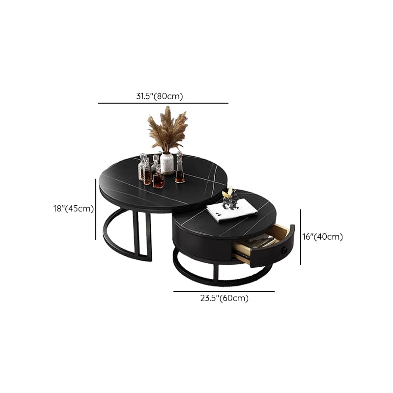 Nested Orbicular Framework Accent Table for Foyer Use - image 23