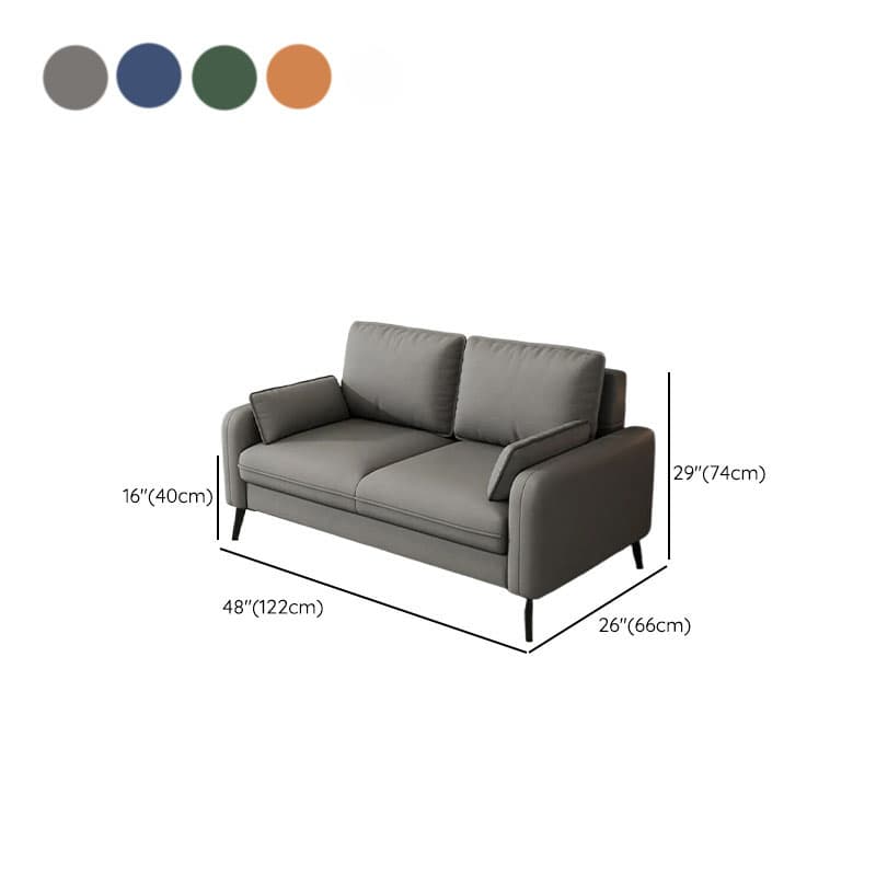 Tear Resistant Loveseat in Gray/Navy Blue/Amber Color with Arm - image 15