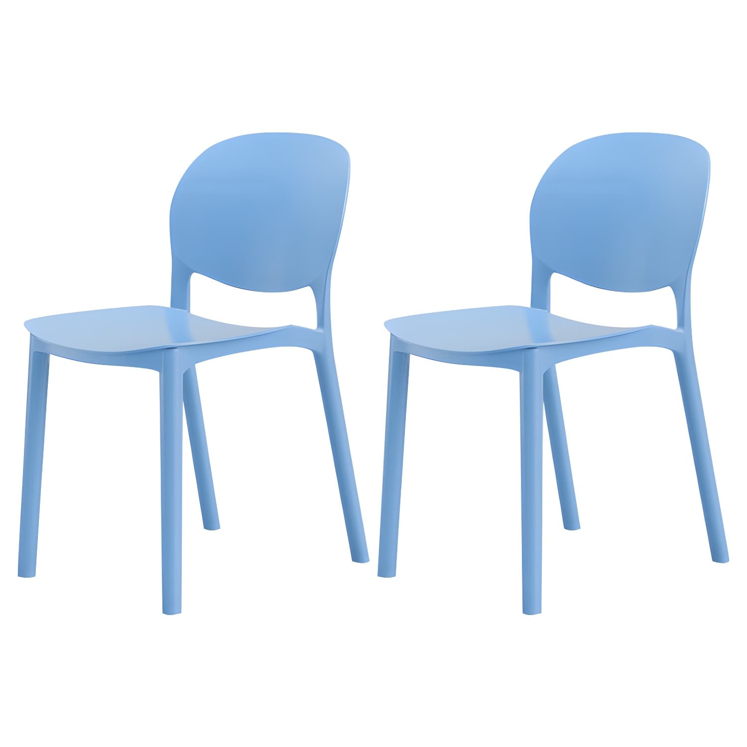 Nordic Backrest Stackable Chair with Acrylic Legs for Dining Room - image 10