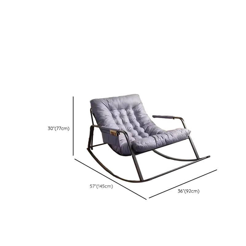 Art Deco Upholstered Rocking Armchair for 2 with Track Arm and Dirt Resistant Features - image 15
