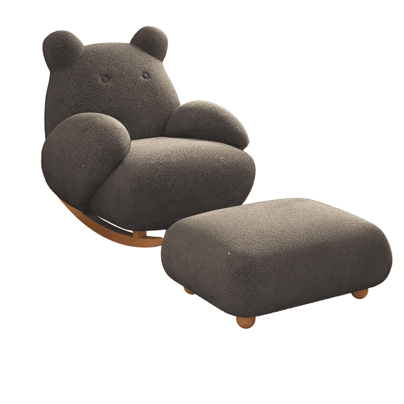 Contemporary Upholstered Rocking Chair with Cushioned Round Arm, Ottoman Included/Not Included - image 15