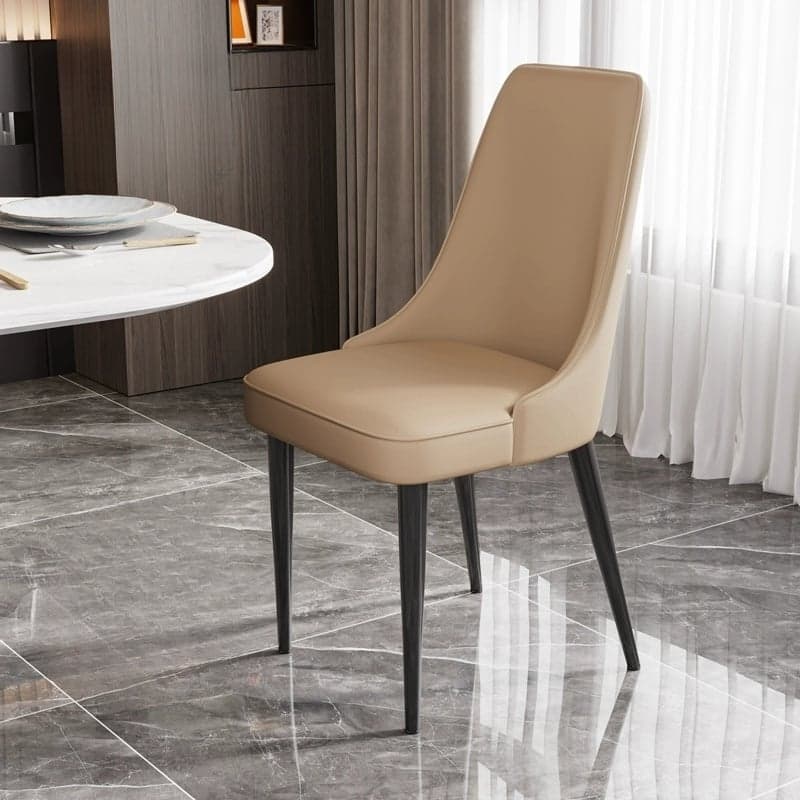 Faux Leather Upholstered Side Chair with Metal Legs for Kitchen & Dining - image 5