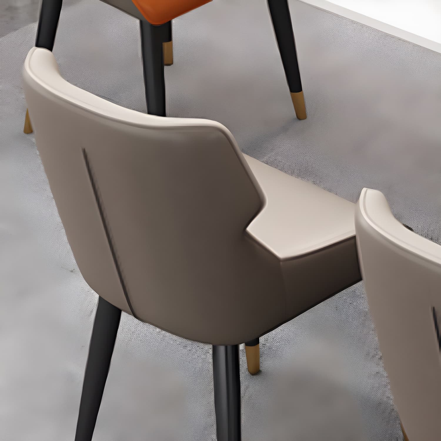 Nordic Style Metal Chair Wingback Kitchen Side Chair for Dinning Room - image 15