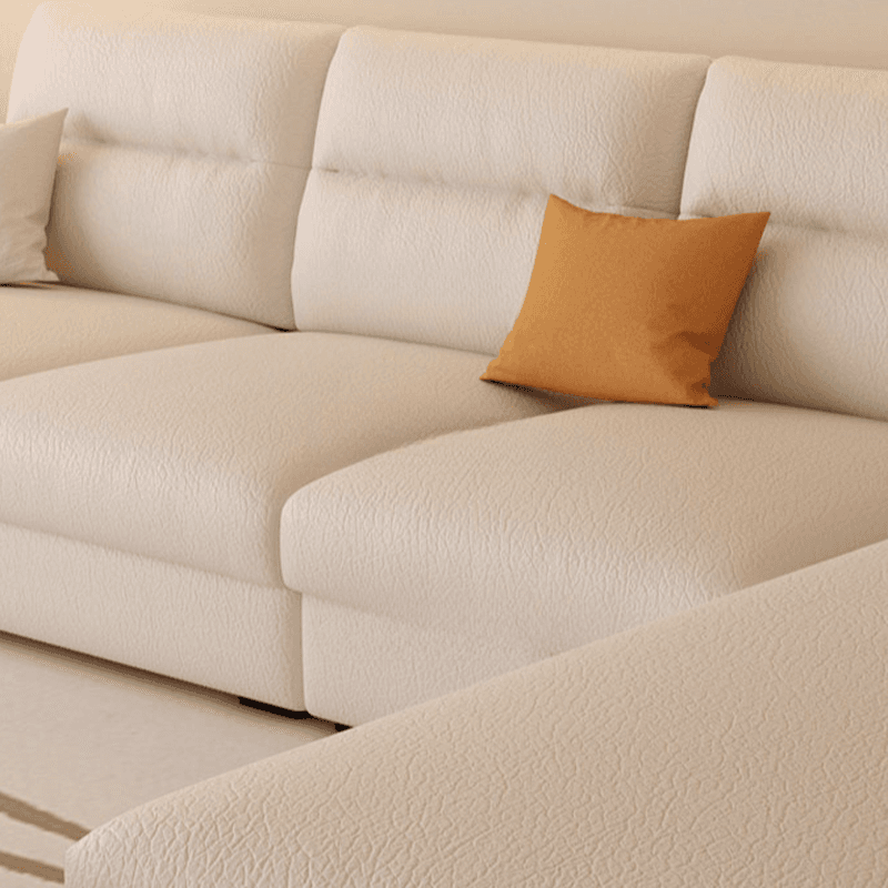 Straight Horizontal 5 Person Memory Foam Filled Sofa Couch with Decorative-stitched Tufting