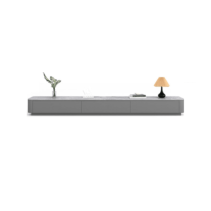 Rectangular Natural Wood TV Stand for Drawing Room