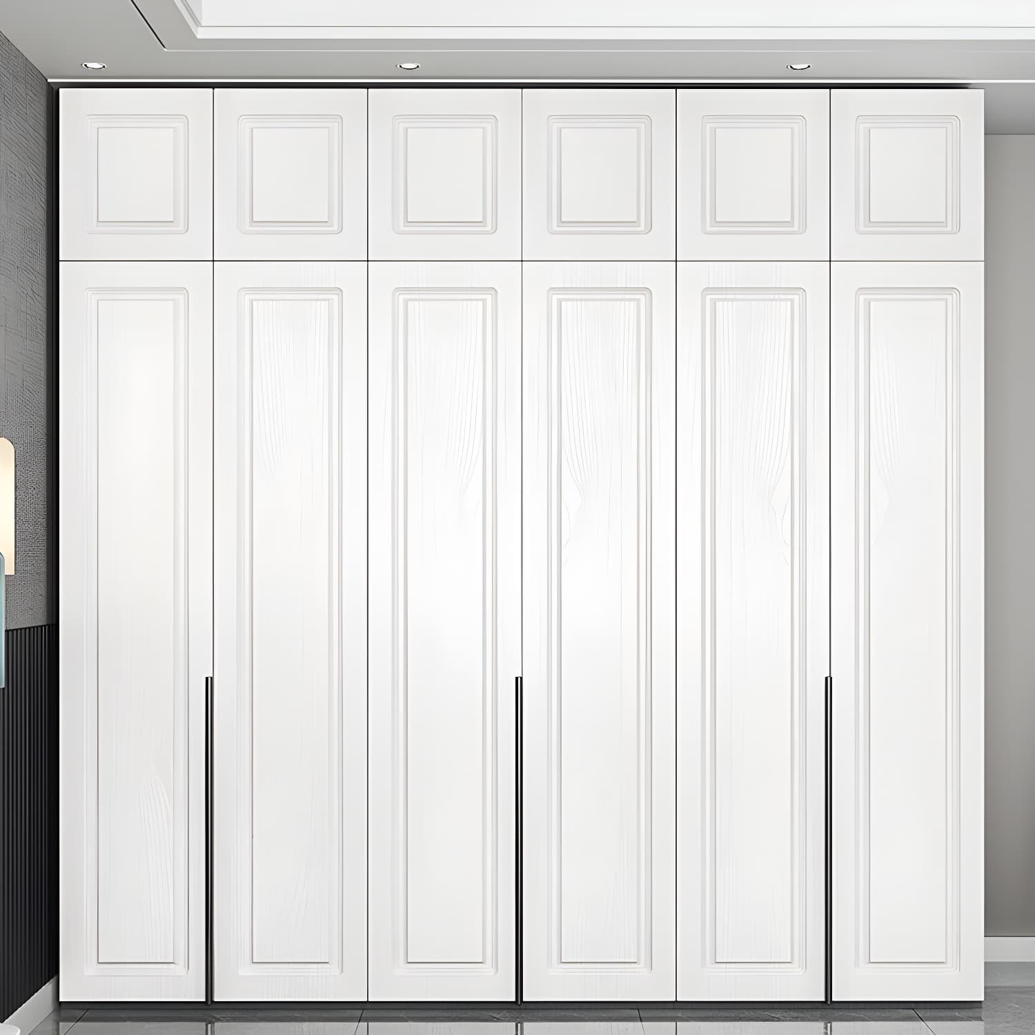 Modern Style Wooden Wardrobe Soft Close Door Wardrobe Closet with Drawer - image 14