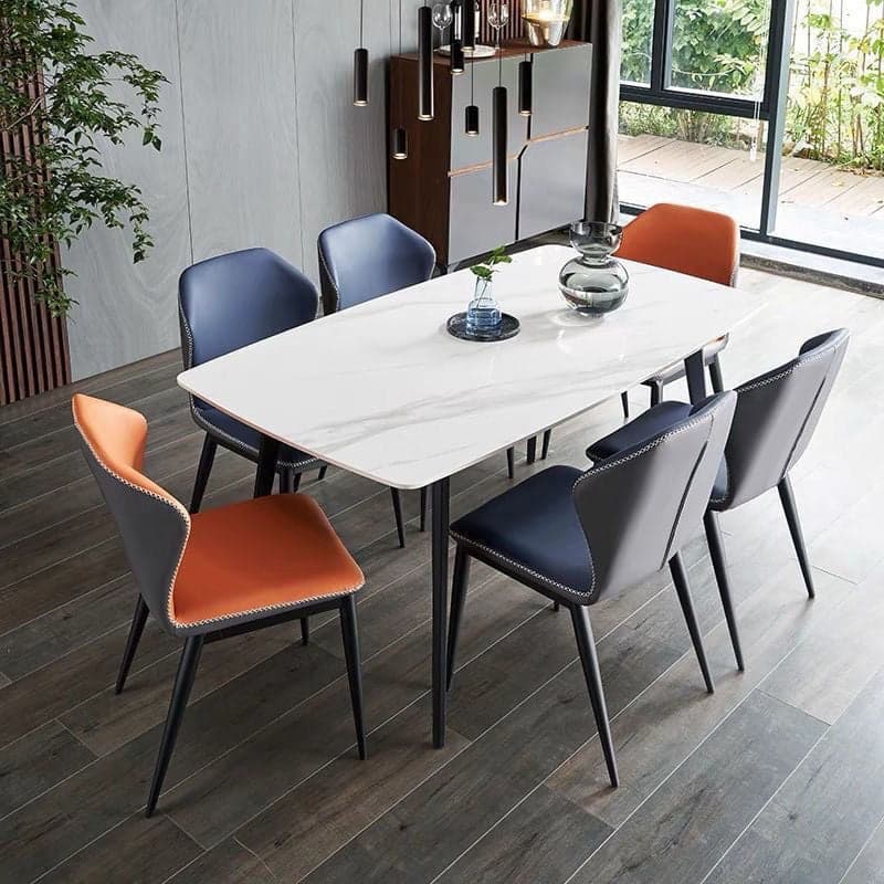Simplistic Rectangular Slate Stone Dining Table for 4 People/Seats 2/Seats 10, Scratch-proof, Standard Height - image 3