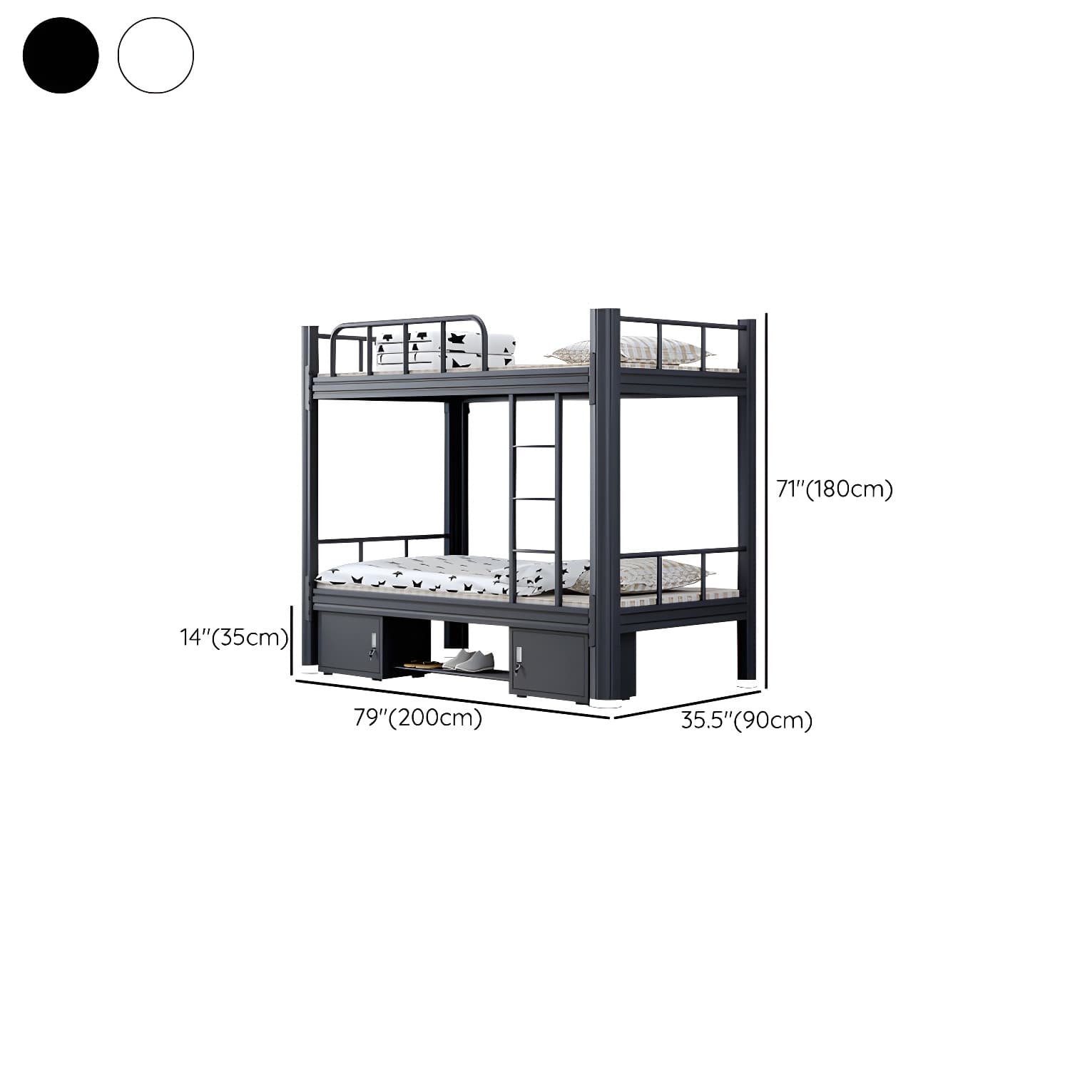 Modern Bunk Bed Dormitory Bedroom Metal Bed Frame with With Headboard and Footboard - image 18