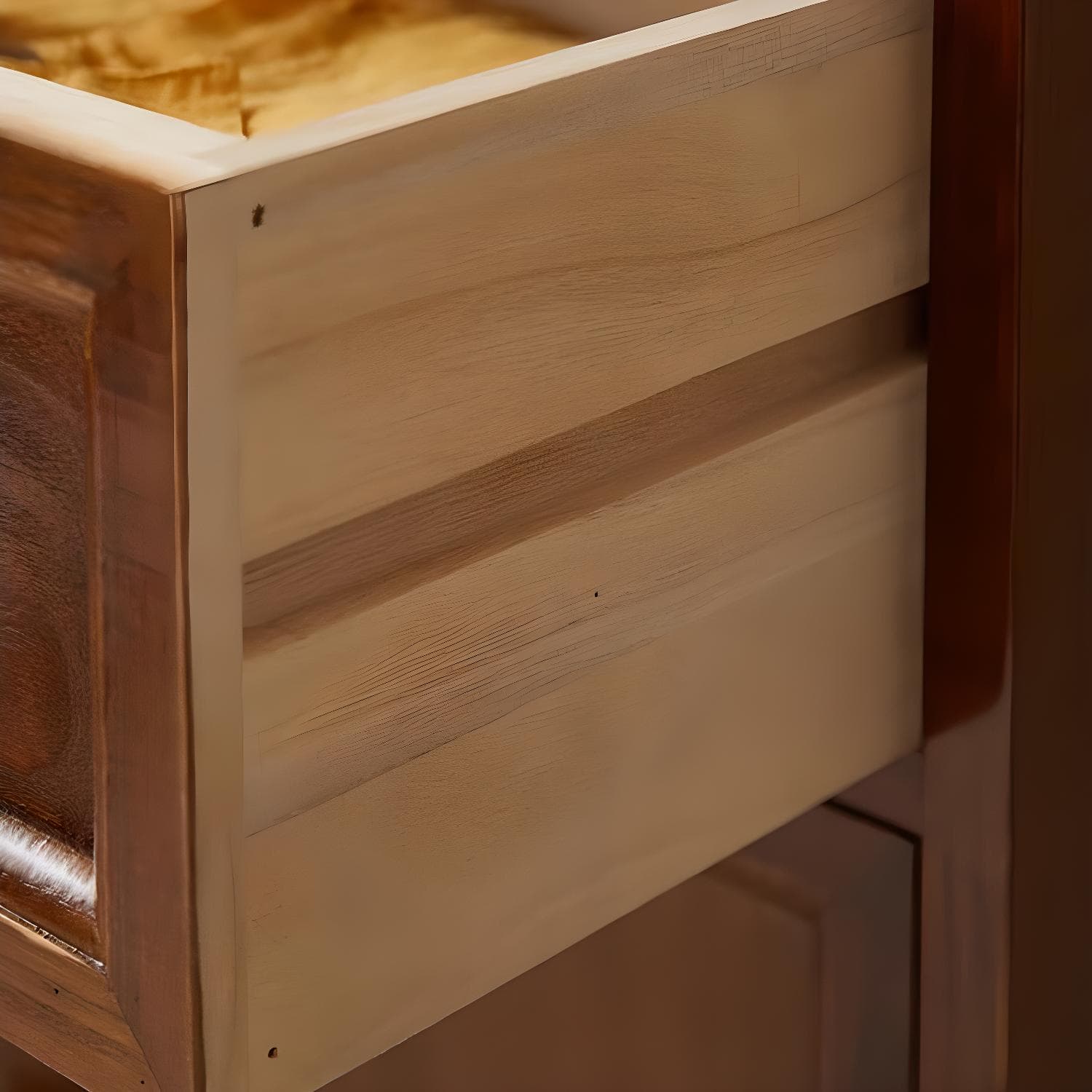 Mid-Century Modern Rectangular Wood Accent Cabinet with 1 Cabinet and Drawers - image 13