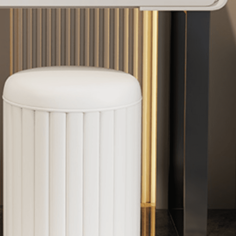 Art Deco Engineered Wood Small Standard Vanity Set with 5 Drawers - image 6
