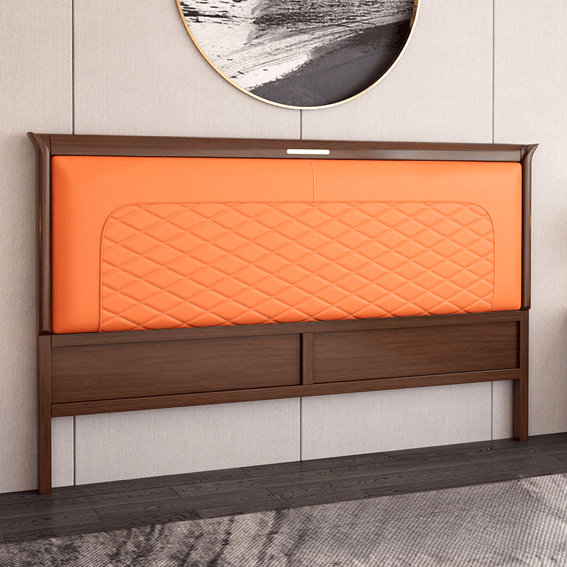 Modish No Distressing Rubberwood Panel Headboard with Rectangle Shape for King/Full/Queen Bed, Featuring Sponge Upholstery Fill and Standard Height - image 5