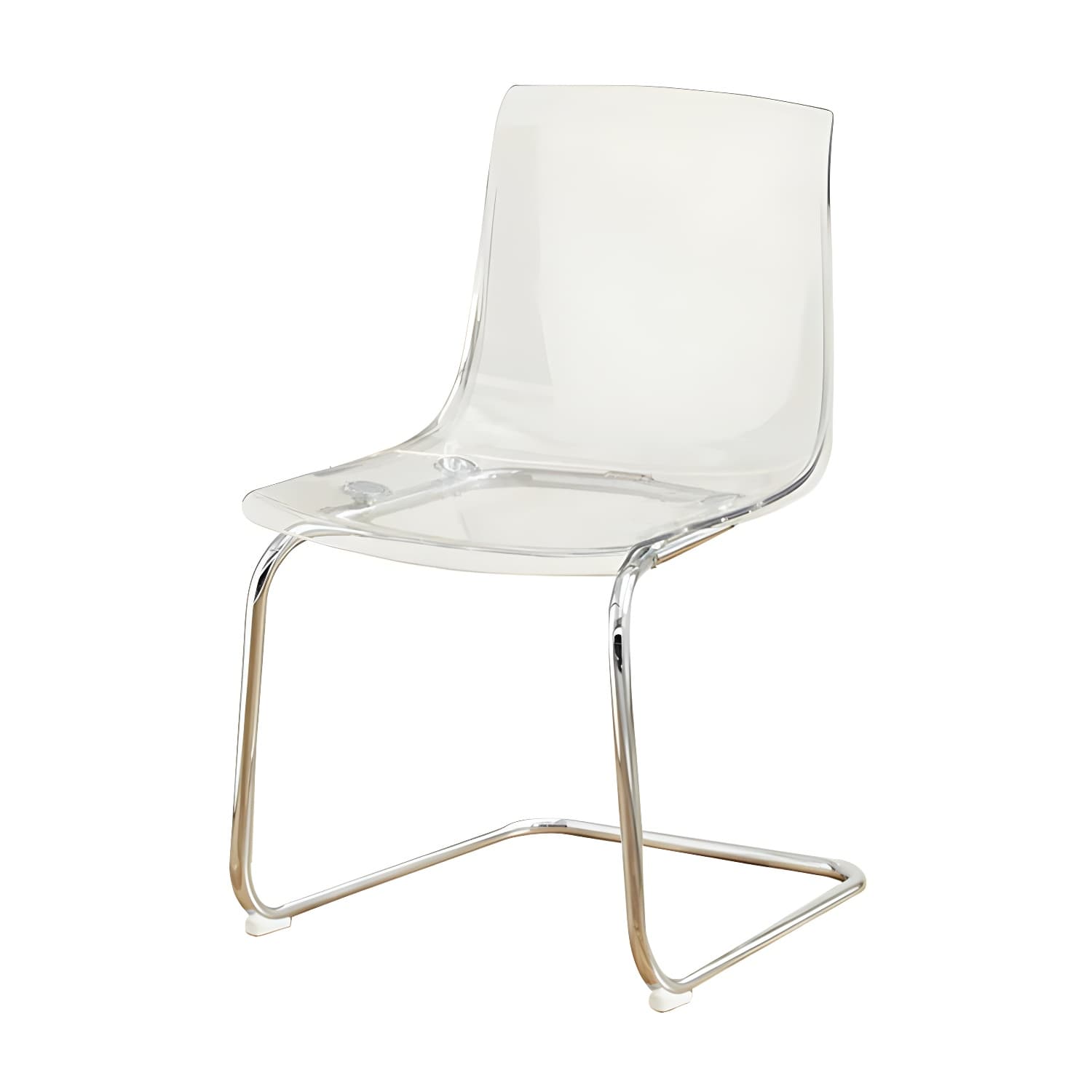 Scandinavian Style Silver Leg Plastic & Acrylic Side Chair for Kitchen & Dining - image 13