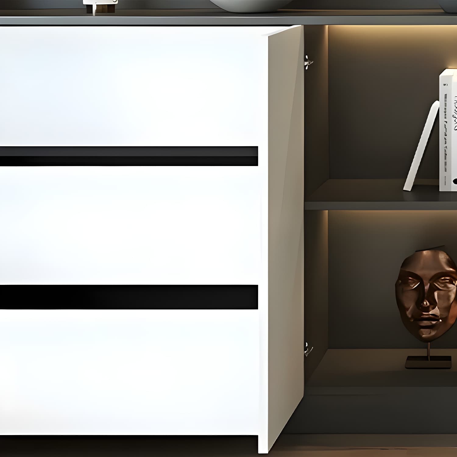 Modern Living Room Manufactured Wood Sideboard with Lighting - image 11
