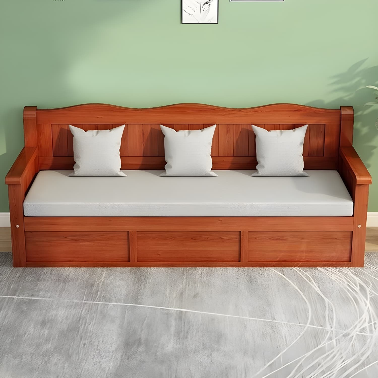 Gray Cotton and Linen Modern Sofa with Storage and Foam Cushioning - image 7