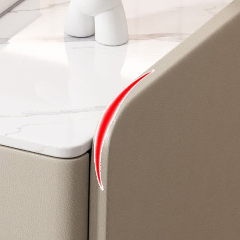 Elegant Modern Wooden Nightstand with Three Drawers for Storage in Narrow Size - image 8