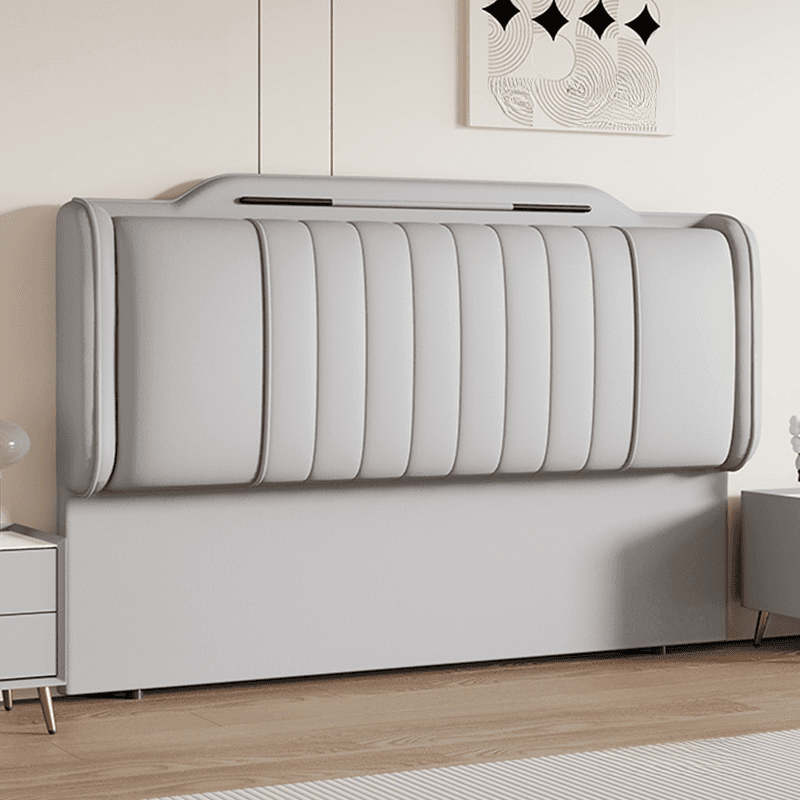 Art Deco Style Panel Headboard in Reclaimed Wood with No Distressing, Rectangle Shape for Queen/Full/Twin XL Bed, Featuring Sponge Upholstery and Standard Height - image 4