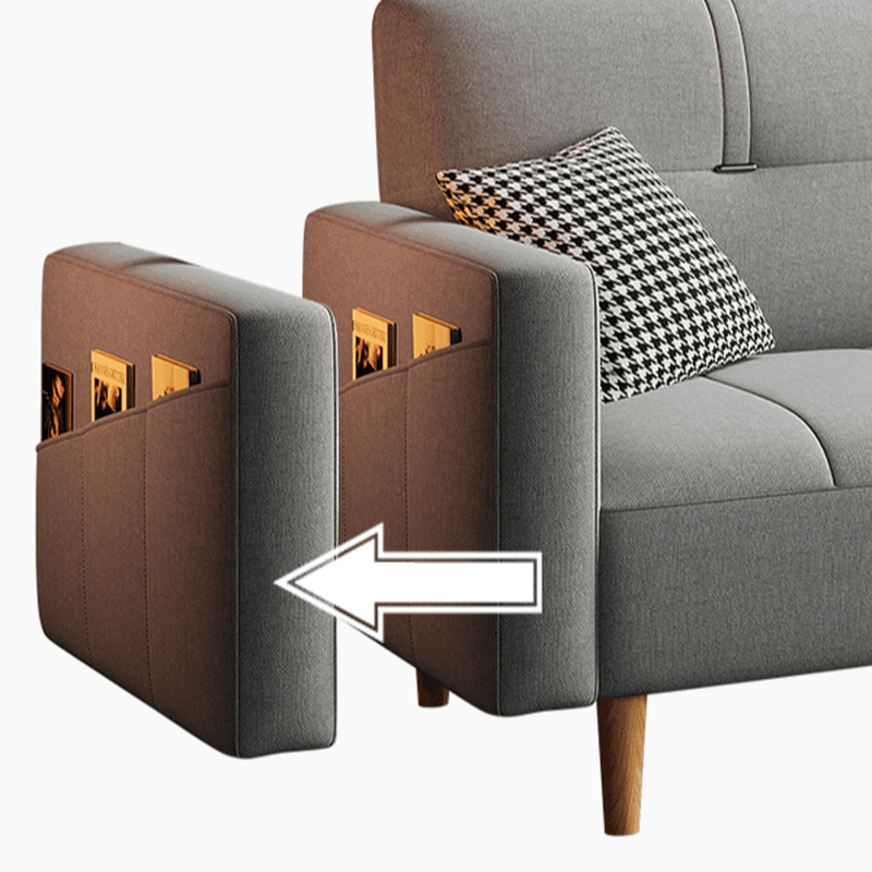 Standard Sofa/Loveseat in Cotton Linen with Light Gray/Cerulean/Olive Green Upholstery and Arm - image 13
