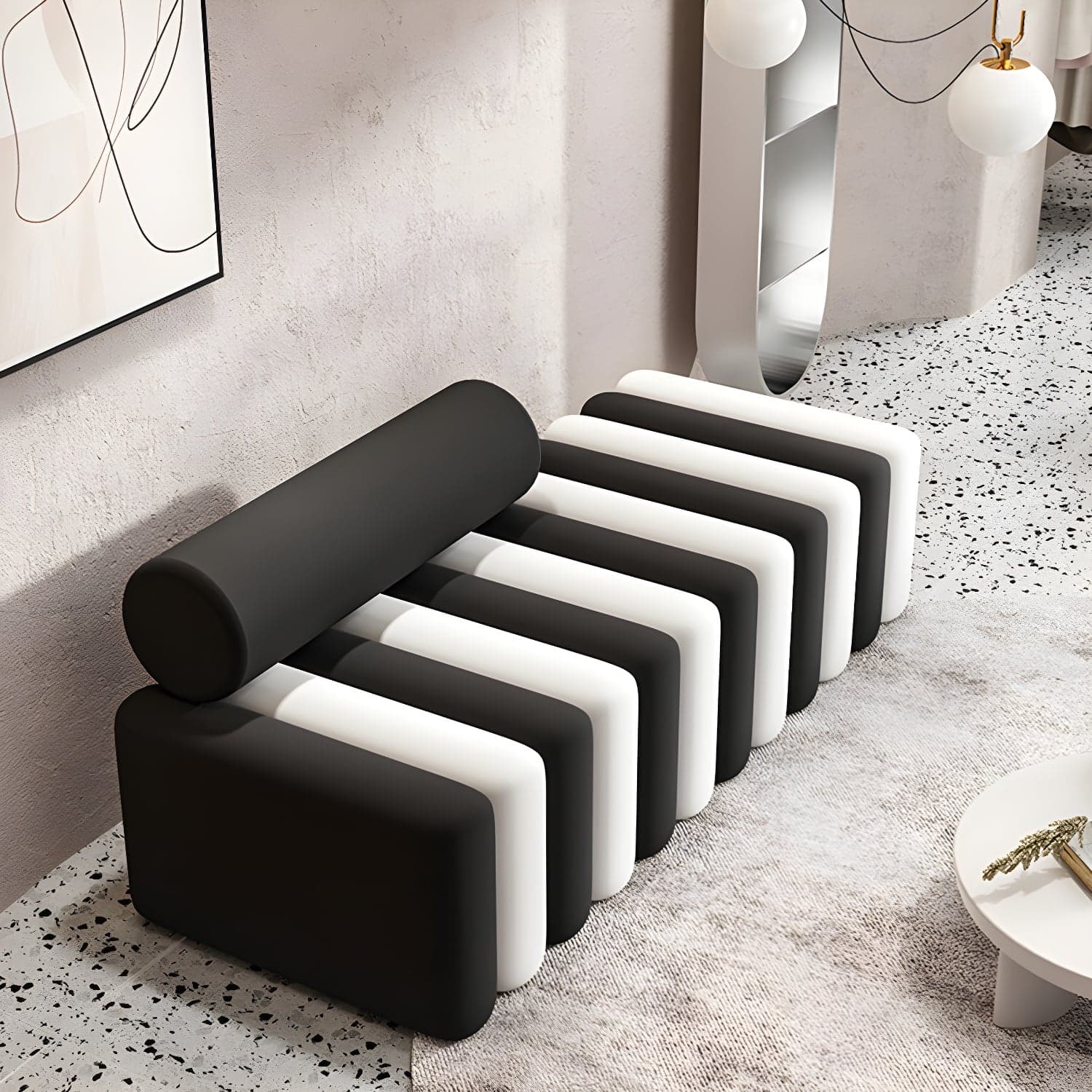 Velvet Contemporary Standard Sofa Armless Sofa for Living Room, Apartment