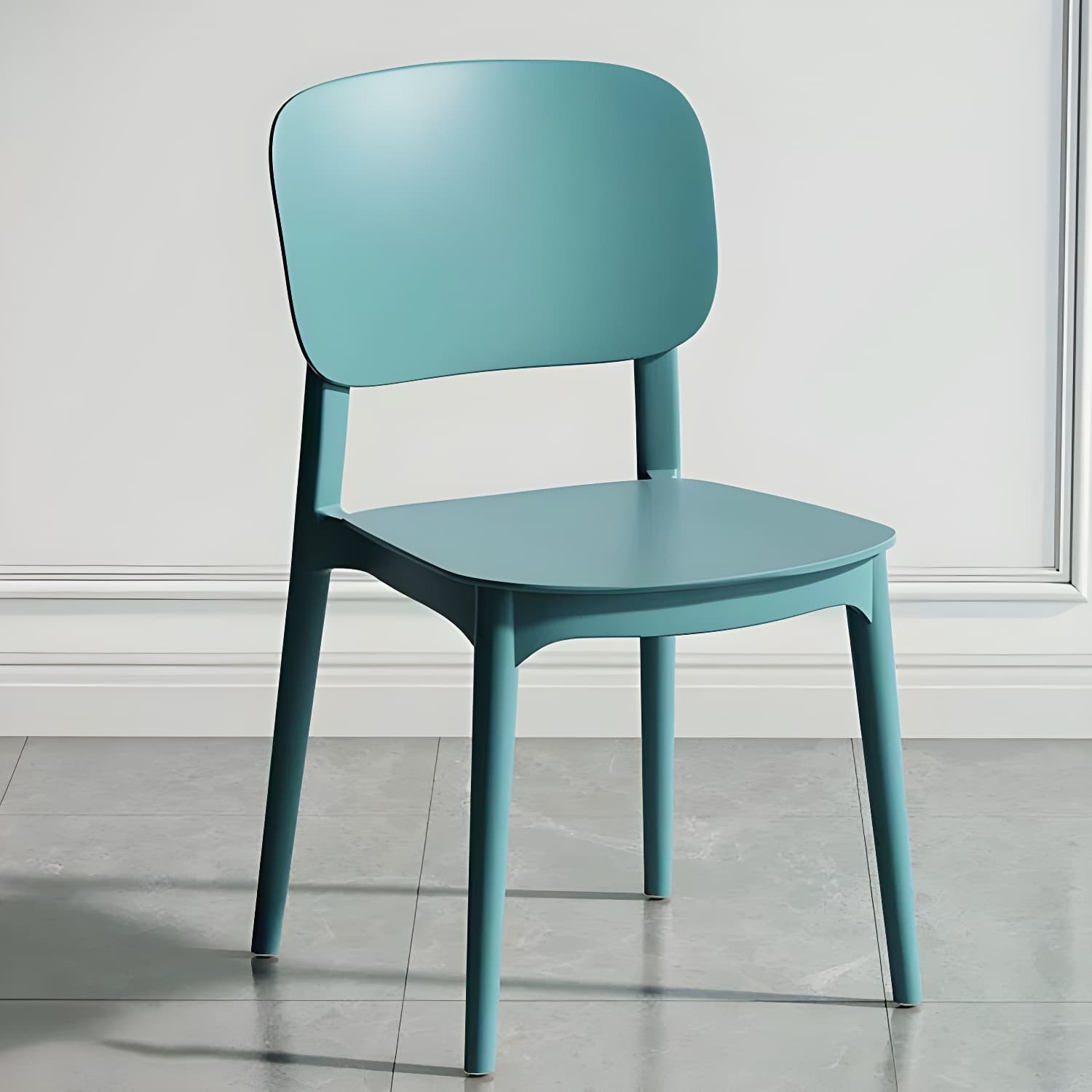 Scandinavian Style Stackable Kitchen&Dining Chair, Plastic and Non-Upholstered - image 19