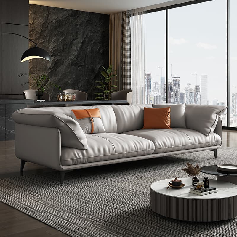 Casual Water Resistant Solid Color Sofa Couch in Grey/Citrus Color/Off-White, Flexible Seating for 4-seater/3-seater/for 2 - image 18