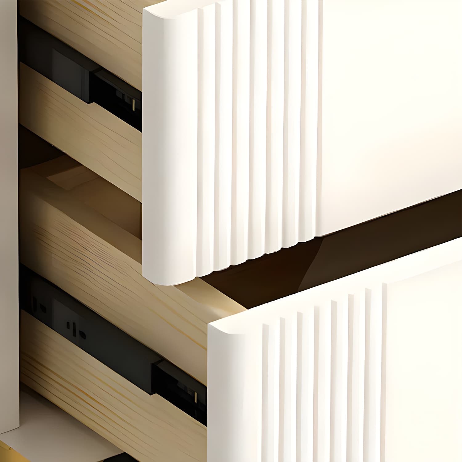Drawers Included Modern Chest with Stone Countertop and Metal Legs - image 8