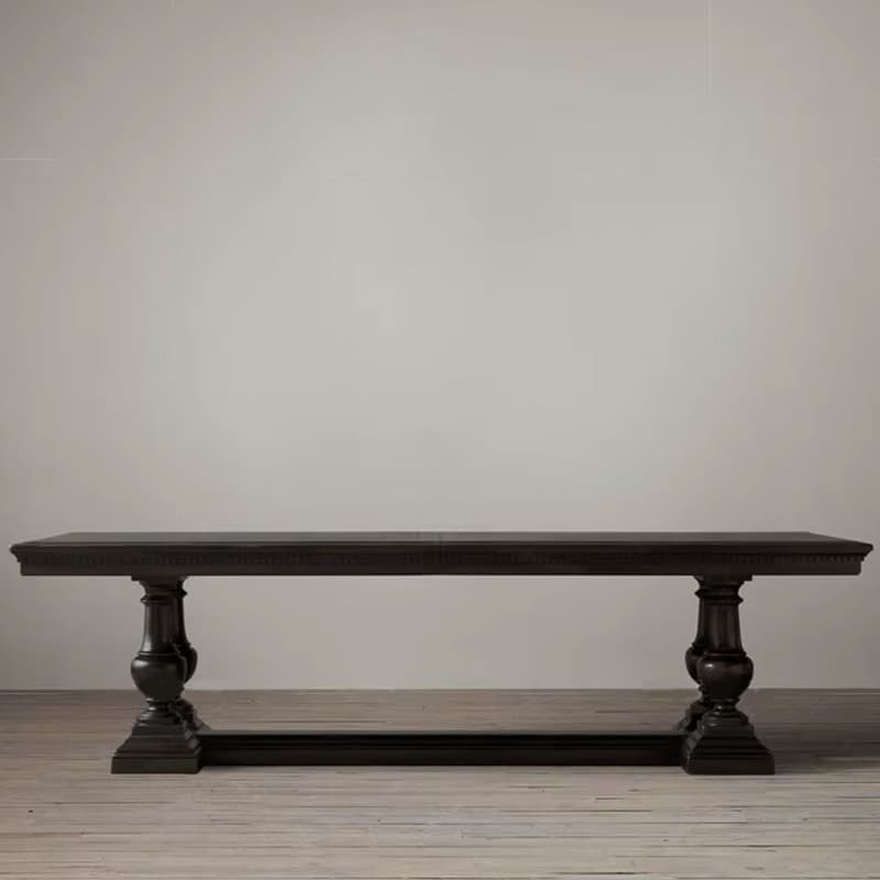 French Country Rectangle Wood Dining Table with Trestle Base, Full Assembly Needed - image 13
