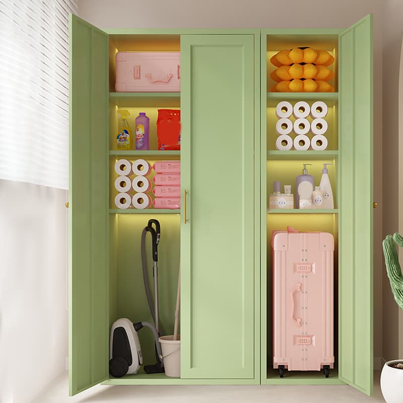 Modern Metal Rectangular Lacquered Accent Cabinet with Adjustable Shelves and No Drawers - image 5