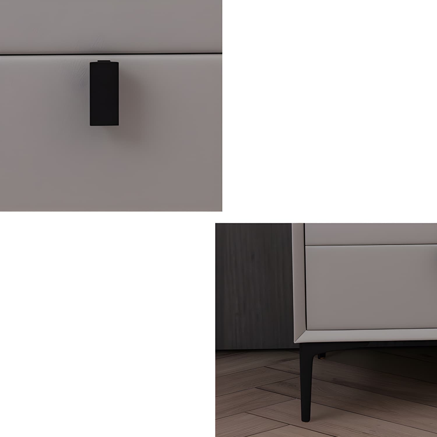 3 Drawers Solid Wood Nightstand Contemporary Night Table ,24" Tall - image 12