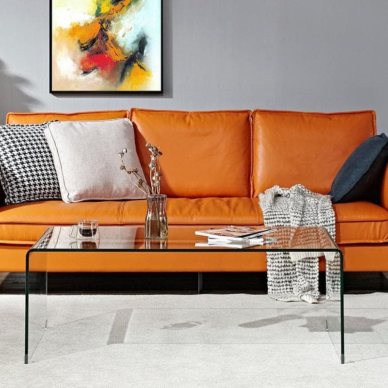 Modernism Oblong Cocktail Table in Glass with Sled Base for Living Room - image 6