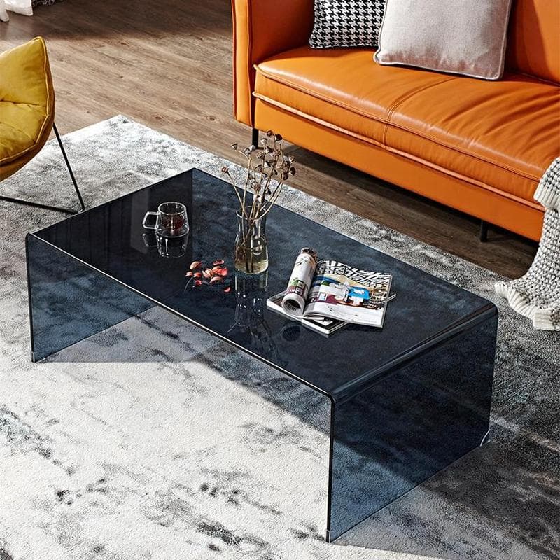 Modernism Oblong Cocktail Table in Glass with Sled Base for Living Room - image 8