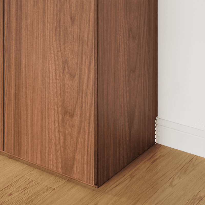 Cocoa Minimalist Natural Wood Wardrobe Closet with Soft Close Door, Interior Shelves, and Clothing Rod - image 6