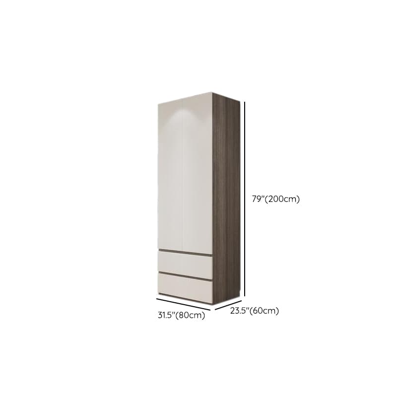 White Modish Wooden Independent Armoire Cabinet with Soft Close Drawer, Soft Close Door, and Interior Shelves - image 20