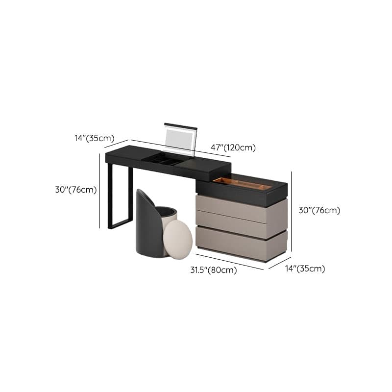 Multi-Purpose Vanity Set with 10 Drawers, Lighting, 2-in-1 Built In Makeup Vanity, Adjustable Touch and Brightness - image 18