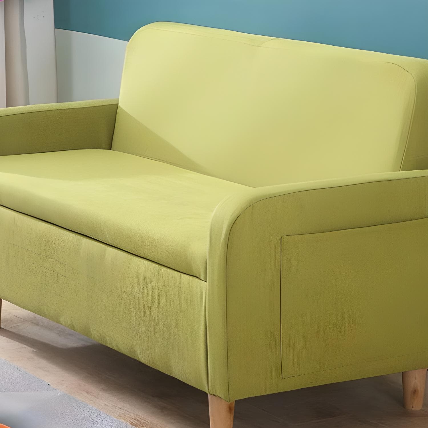 Contemporary Azure/Brown/Magenta Standard Sofa with Hidden Storage - image 18