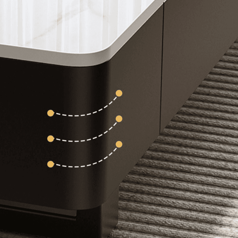 Rectangular Sledging Side Table with 2 Drawers - image 9