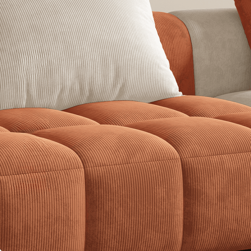 Grey/Lime Green/Ivory Sofa Couch with Concealed Support - image 16