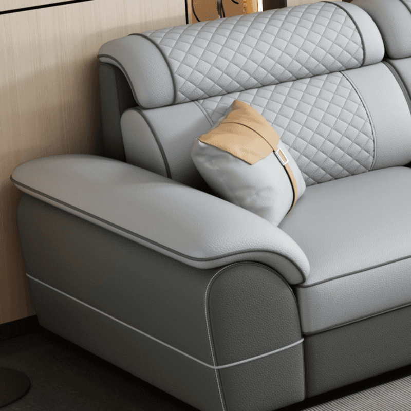 Modern Simple Style Straight/L-Shape Horizontal/Reversible Sofa Couch/Sofa Chaise in Grey with Water-resistant and Pillow Top Arm, 2-piece/3 Pc - image 13