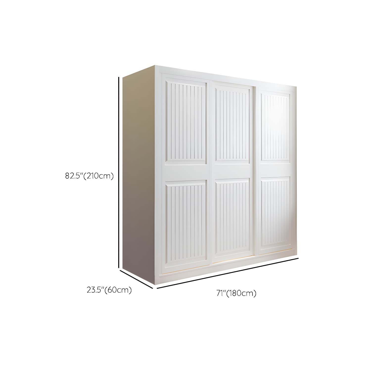 Contemporary Wardrobe Armoire with Garment Rod Wood Wardrobe Closet - image 14
