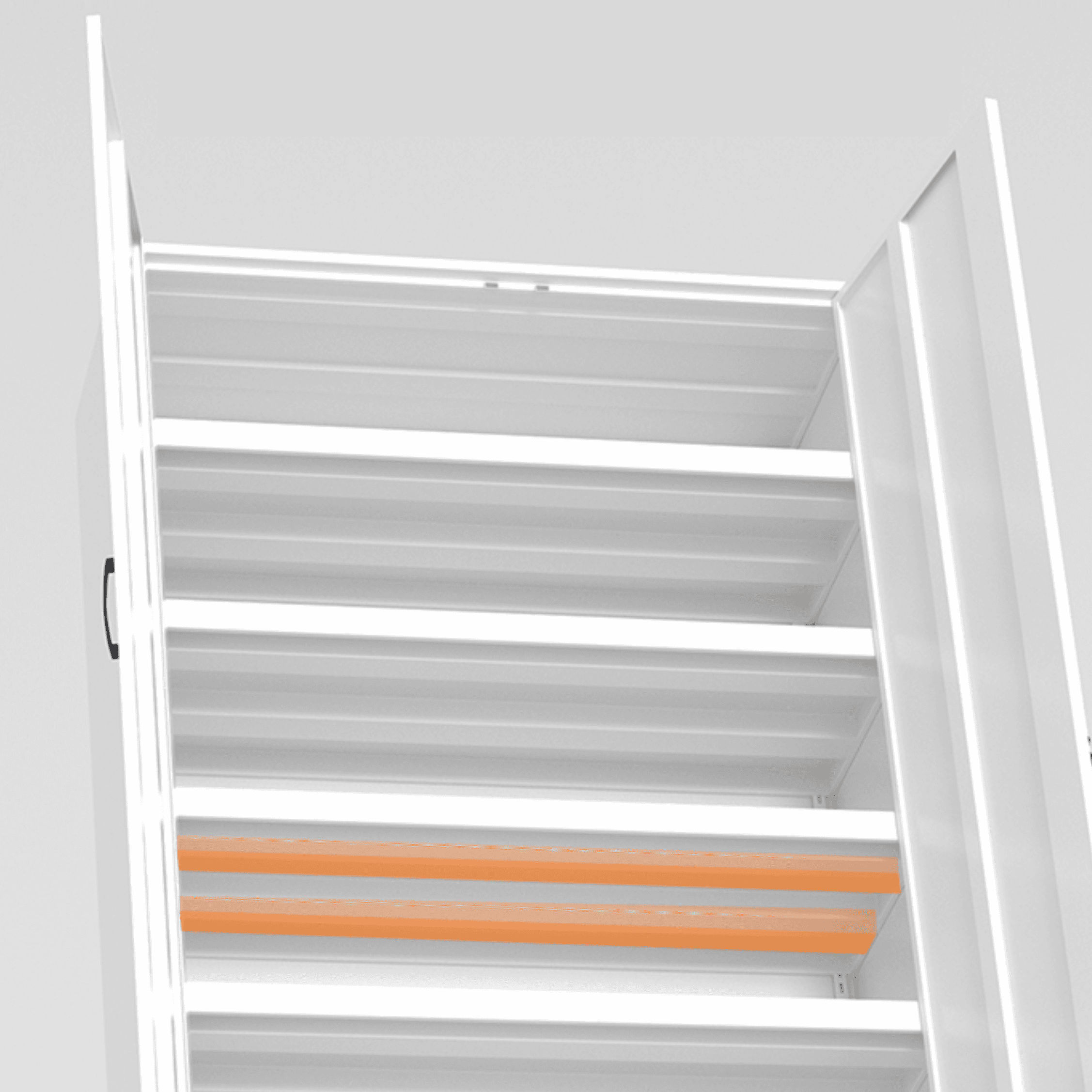 White Modish Steel Independent Armoire Cabinet with Adaptable Shelf, Soft Close Door, and Clothing Rod - image 7